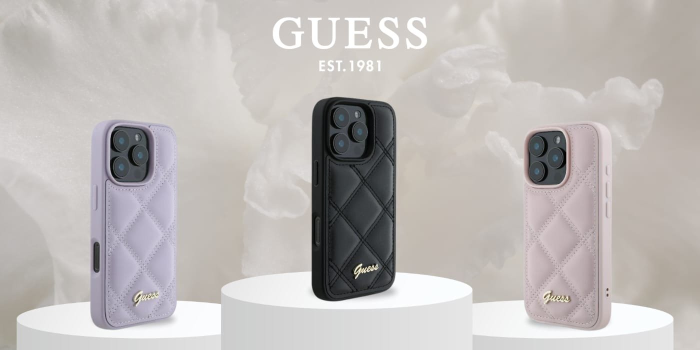Guess Guess GUHCP16SPSQSQSP iPhone 16 6.1" różówy/pink hardcase Quiled Metal Logo