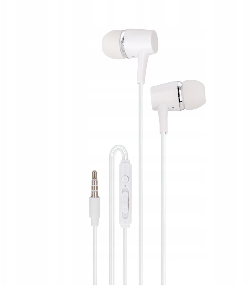 Setty słuchawki przewodowe douszne białe