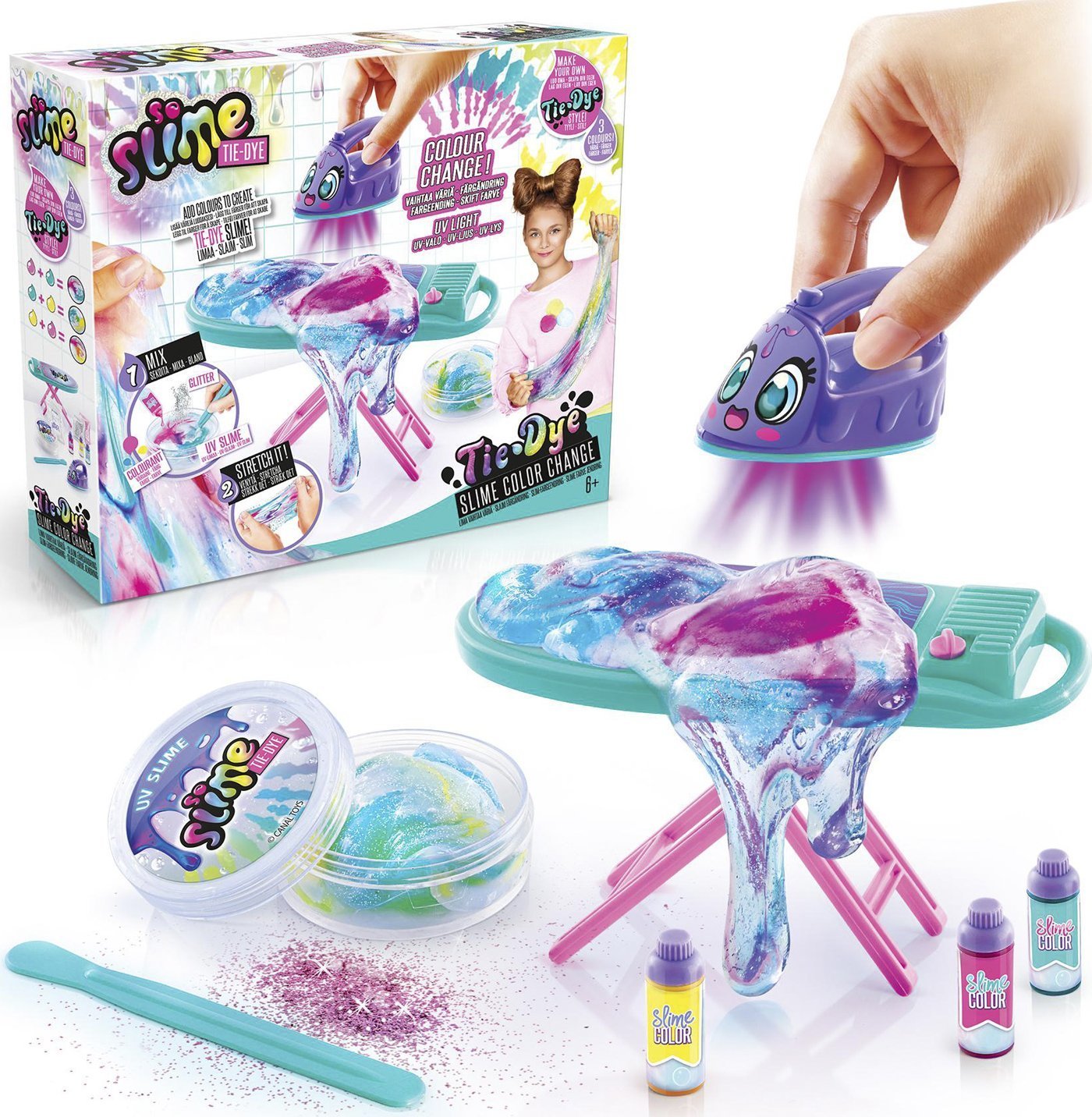 BigBuy Fun SO SLIME - Tie Dye Color Change Table and Iron (1158) /Arts and Crafts