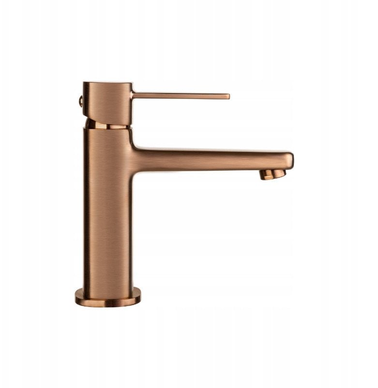 Washbasin faucet INVENA GLAMOR, copper color, low