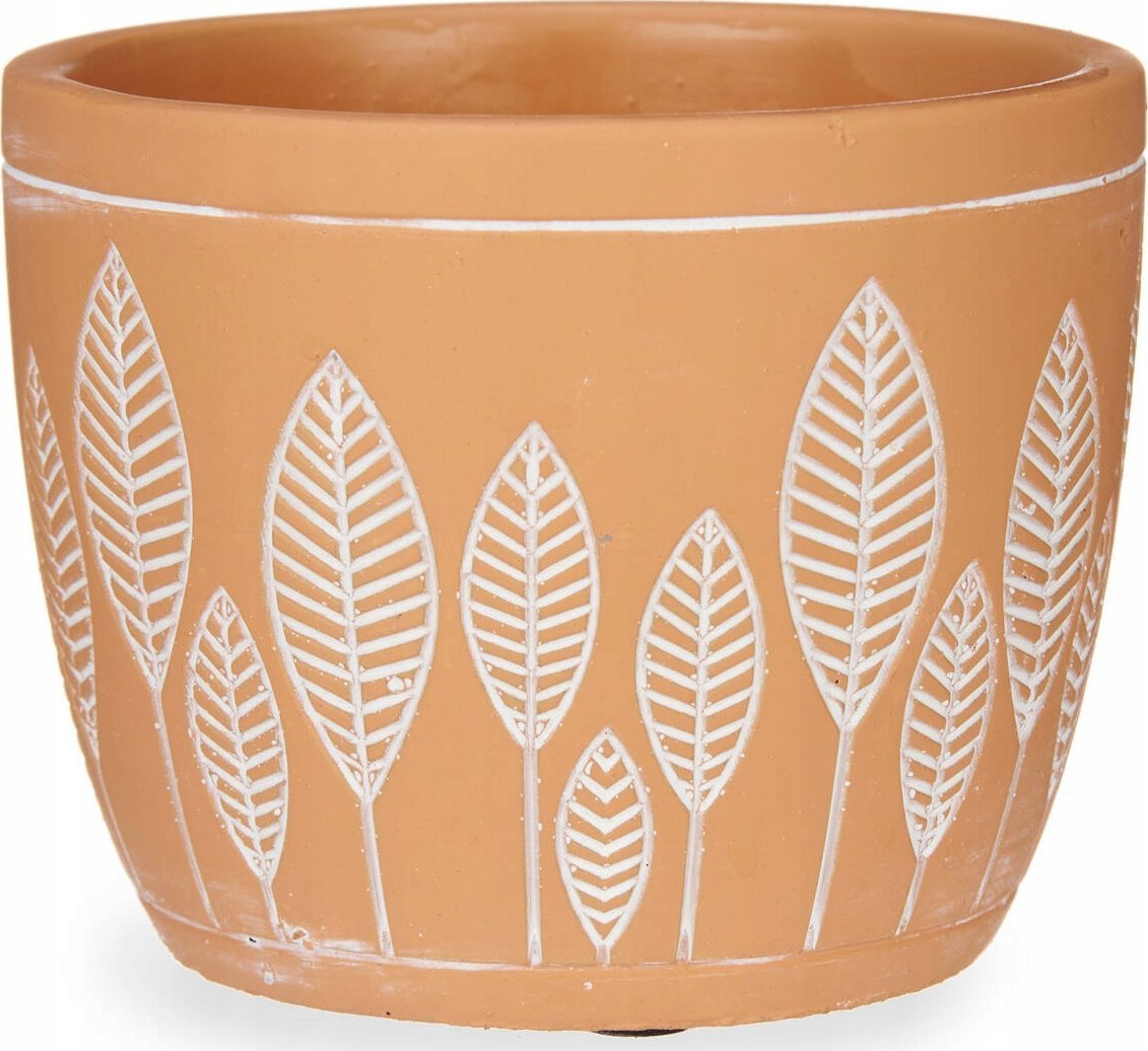Ibergarden Osłonki na doniczki z terakoty LEAVES
