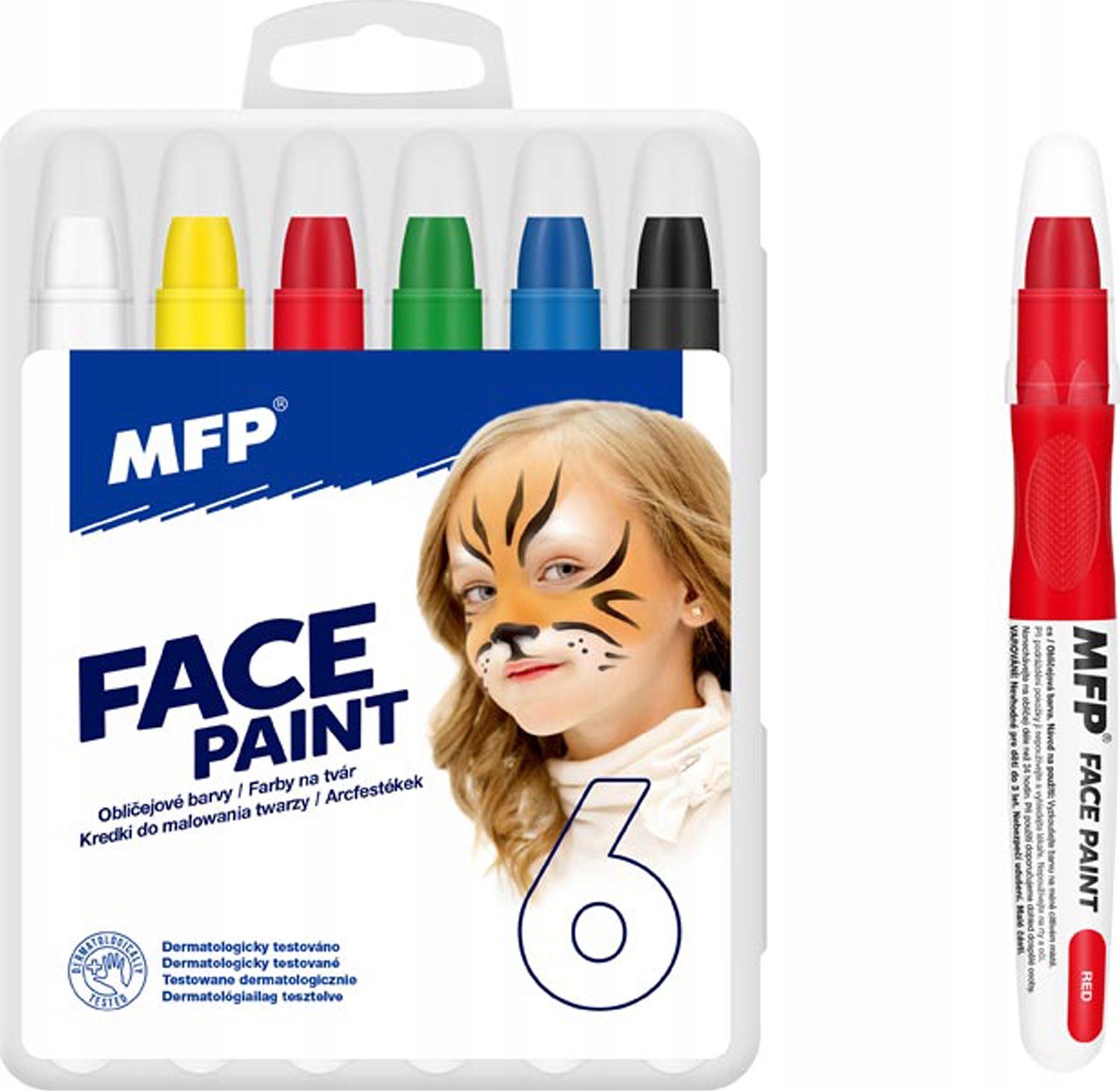 MFP paper kredki do malowania twarzy 6 szt zestaw 6330538