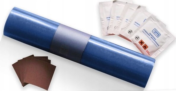 Plandeka Pako Zestaw Naprawczy Do Łatania Plandek 220x32cm NIEBIESKI