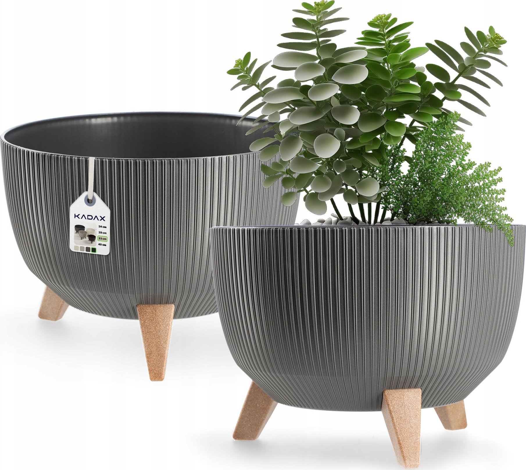 Kadax KADAX Doniczka Donica Wkład Misa Na Nóżkach 33cm