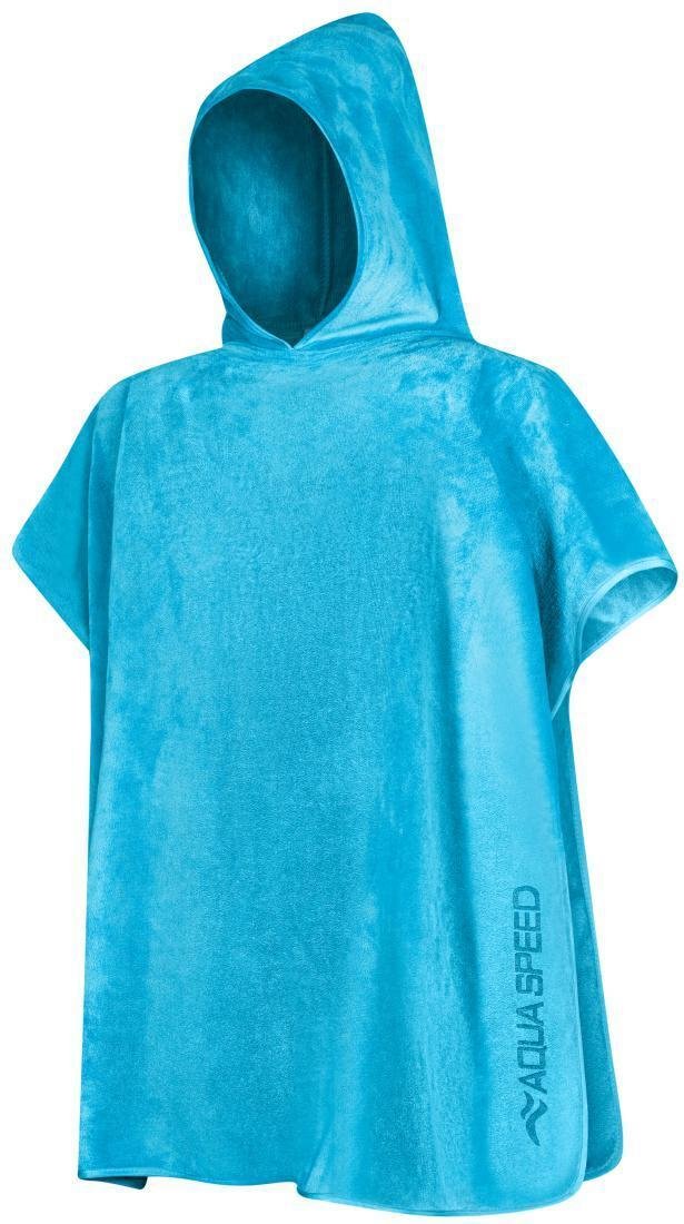 Aqua-Speed Poncho - ręcznik z mikrofibry dla dzieci 80 x 140 cm 02 - light blue Jeden Rozmiar