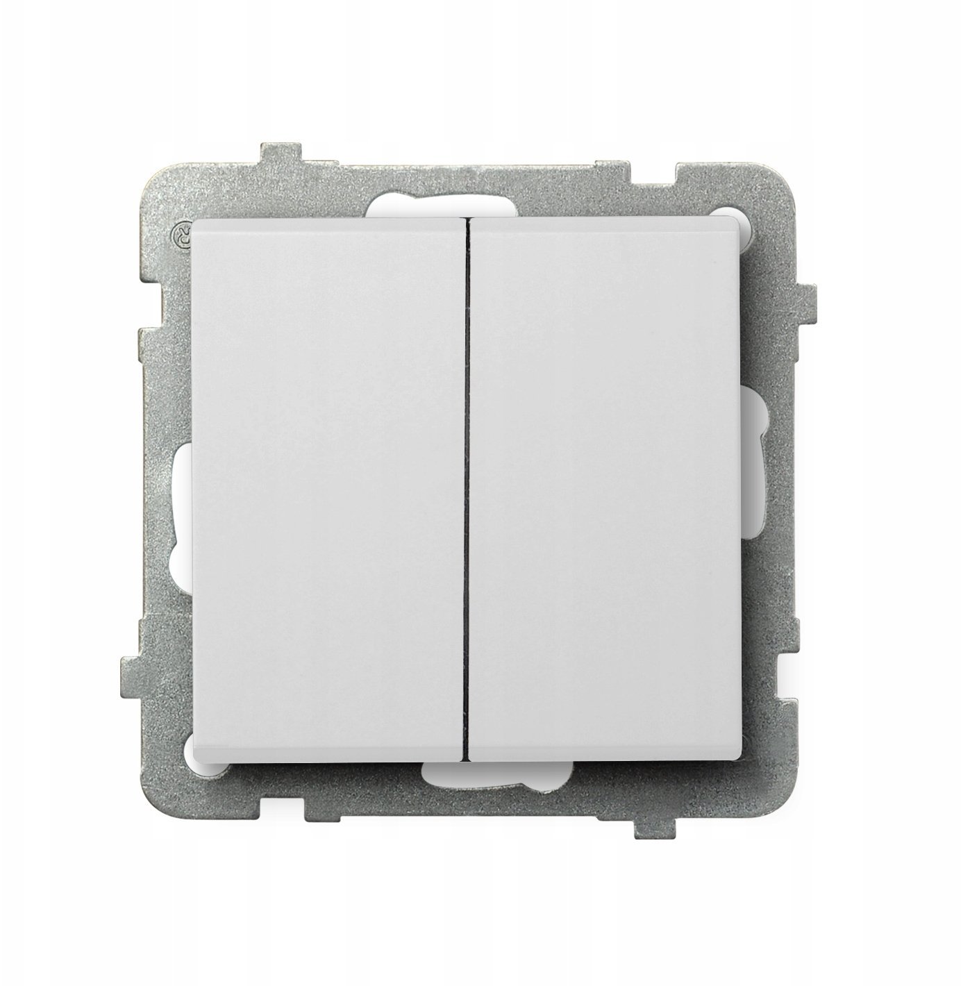 SONATA Łącznik dwugrupowy świecznikowy biały mat ŁP-2R/m/75