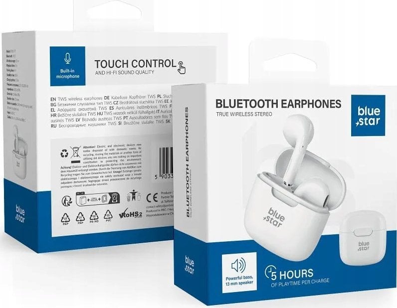 Słuchawki Bluestar słuchawki bezprzewodowe bluetooth TWS FI7 białe