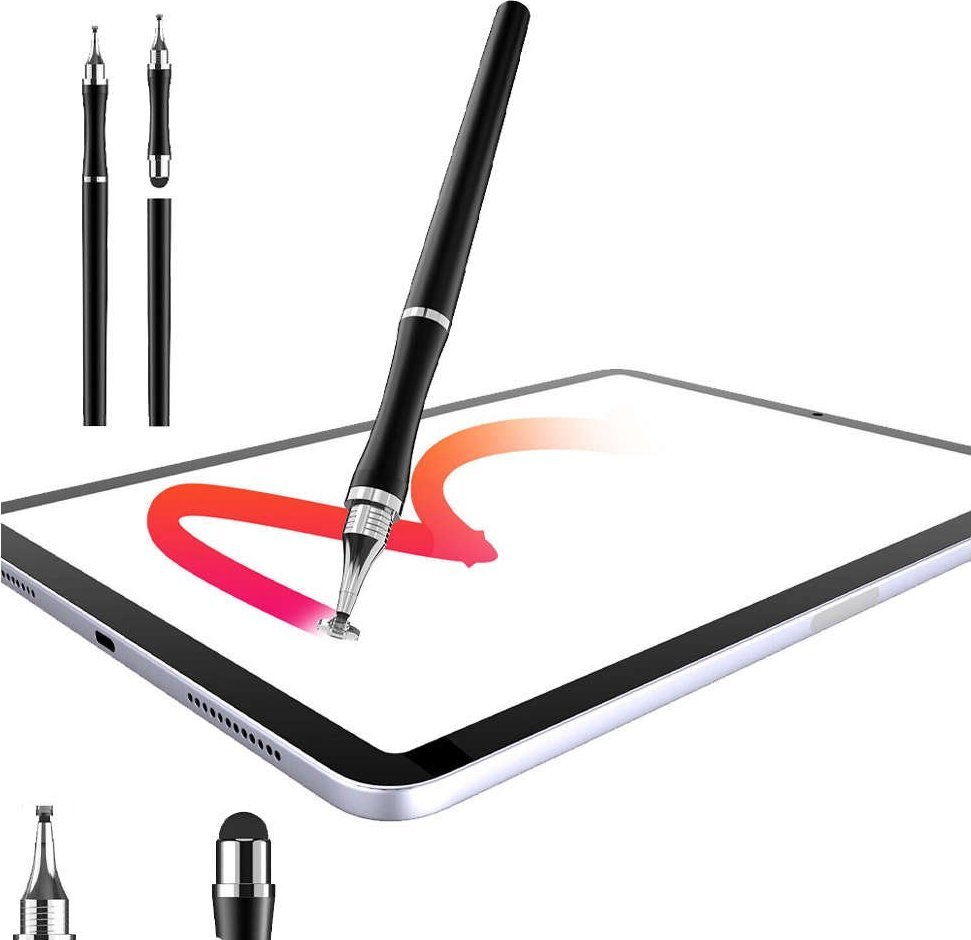 Rysik Alogy Alogy Rysik 2w1 pojemnościowy dotykowy do ekranu telefonu tabletu Czarny uniwersalny