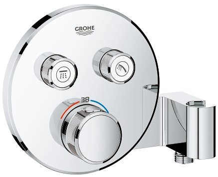 Bateria prysznicowa Grohe Grohtherm SmartControl Bateria prysznicowa podtynkowa termostatyczna do dwóch wyjść wody, ze zintegrowanym przyłączem i uchw