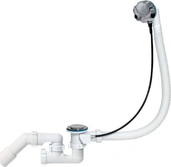 Syfon Tycner Zestaw odpływowo-przelewowy chrom