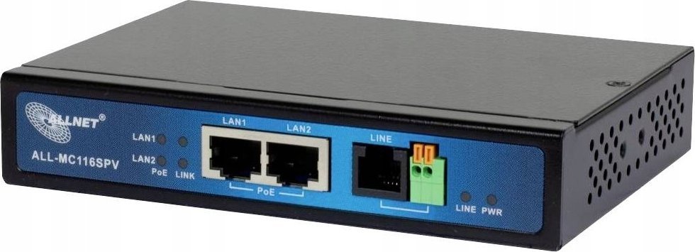 Modem Allnet Z ALLNET ISP Bridge Modem VDSL2 mit Vectoring/Point-to-Point Slave-Modem & 2x PoE IEEE802.3at Ports unmanaged ALL-MC116SPV-VDSL2