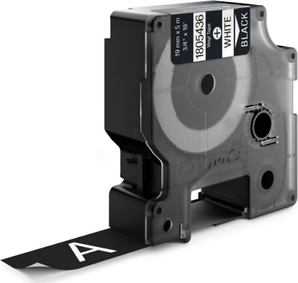 Dymo Dymo Rhino 1805436, 19mm x 5,5m, biały druk / czarny podkład, taśma oryginalna