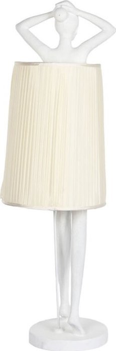 Bigbuy Home Lampa Stojąca Home ESPRIT Biały Żywica 50 W 220 V 46 x 41 x 137,5 cm