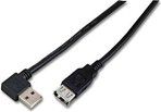 Kabel USB MicroConnect USB-A - USB-A 1.5 m Czarny (USBAAF2ABLACK)