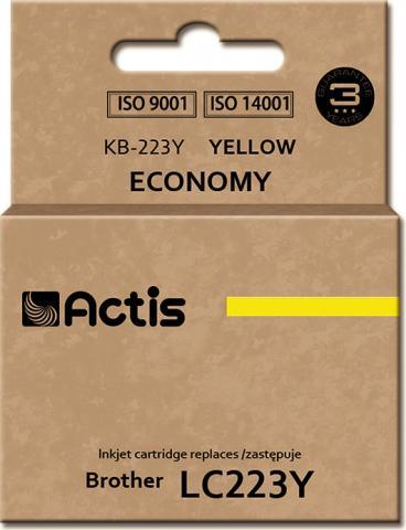 Tusz Actis Tusz ACTIS KB-223Y (zamiennik Brother LC223Y Standard 10 ml żółty)