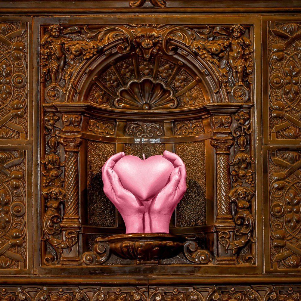 Candellana Świeca Hand LOVE Świeczka Serce Wegańska parafina 35h