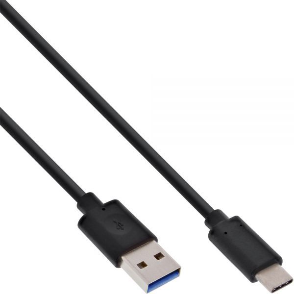 Kabel USB InLine USB-A - USB-C 1.5 m Czarny (35714)