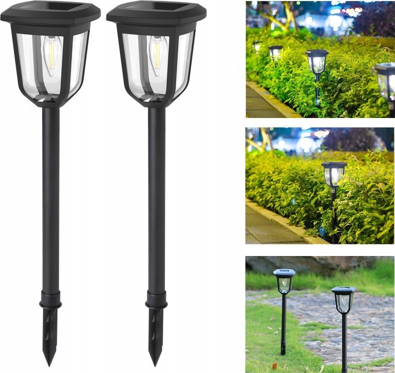 Aigostar 2X Lampa Led Solarna Wbijana Zewnętrzna 55Cm 0,3W