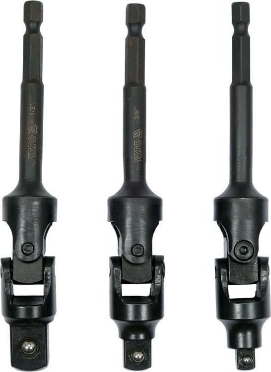 Yato YATO ADAPTERY Z PRZEGUBEM DO NASADEK 1/4 3/8 1/2" KPL.