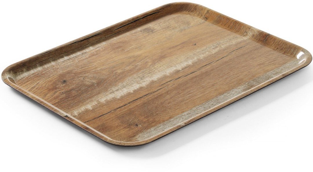 Taca kelnerska do serwowania CAMBRO Capri 33x43cm - brązowy dąb