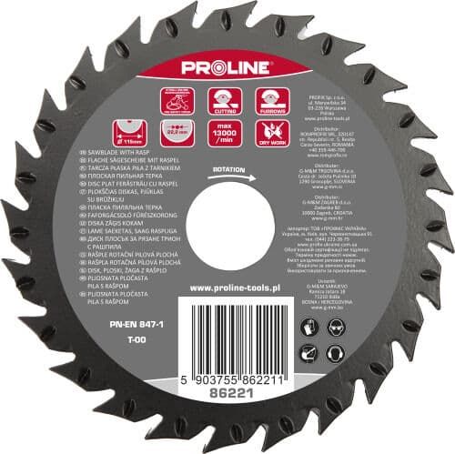 Pro-Line TARCZA PŁASKA PIŁA Z TARNIKIEM GRUBE ZĘBY 125MM PROLINE