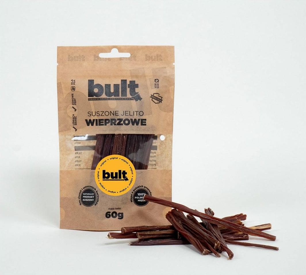 BULT Bult Eko Przysmak Dla Psa Suszone Jelito Wieprzowe 60 g