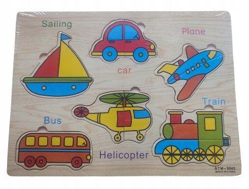 Puzzle drewniane Pojazdy