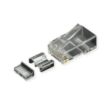 Wtyk modułowy ROLINE Cat.6A (klasa EA), nieekranowany, do przewodów litych/żyłowych, 10 szt.