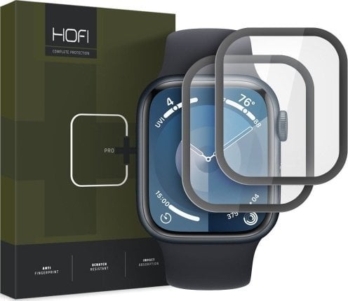Hofi SZKŁO HYBRYDOWE HYBRID PRO+ 2-PACK APPLE WATCH 7 / 8 / 9 (45 MM) BLACK