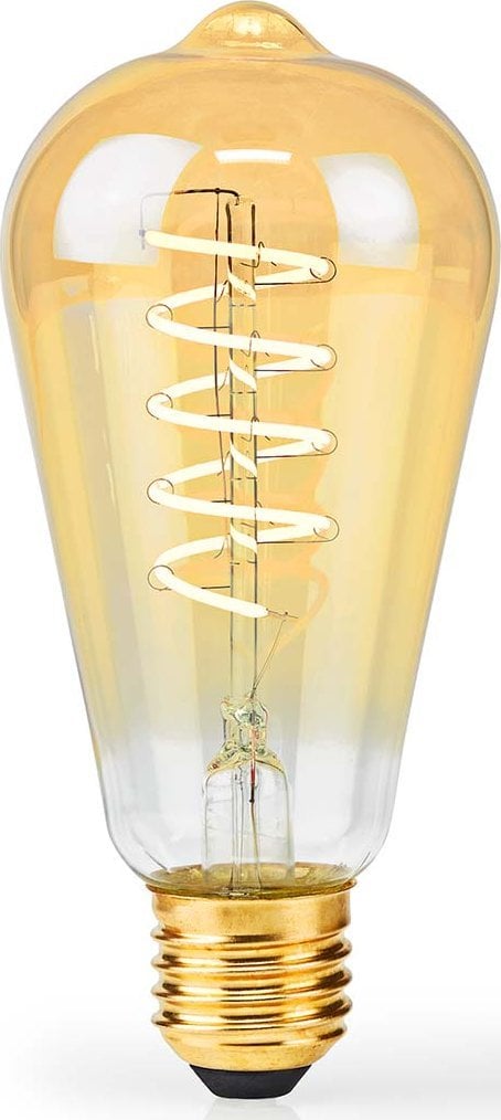 Nedis Nedis LBDE27ST64GD2 lampa LED Bardzo ciepłe światło, Ciepłe białe 2100 K 3,8 W E27 G