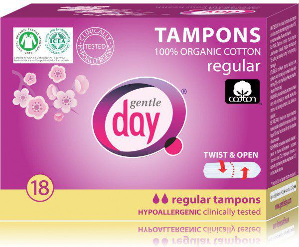 Gentle Day Tampony ze 100% bawełny Regular 18szt
