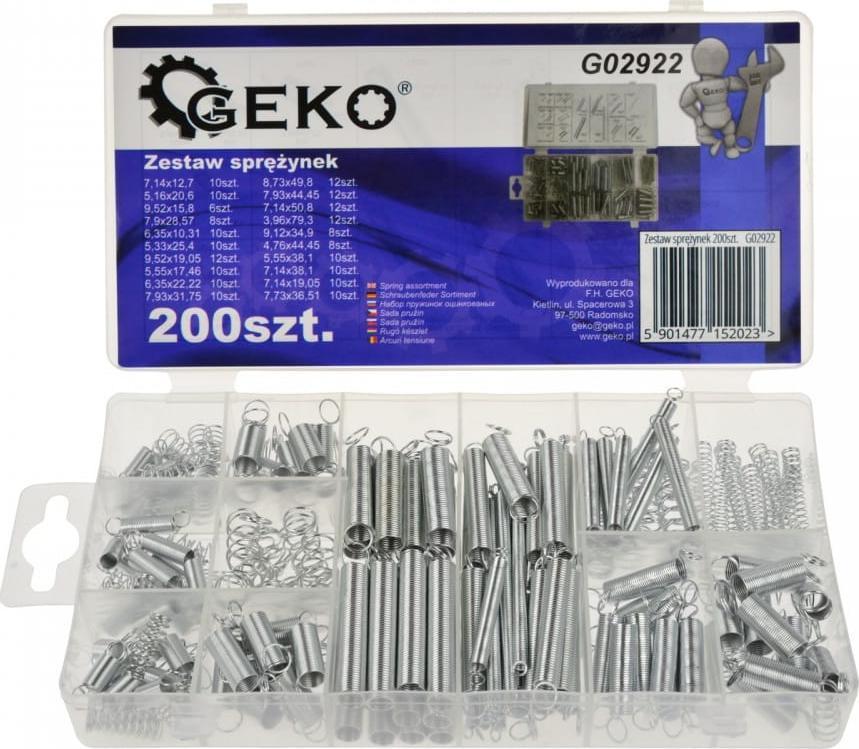 Geko ZESTAW SPRĘŻYNEK 200SZT.(20) G02922 GEKO