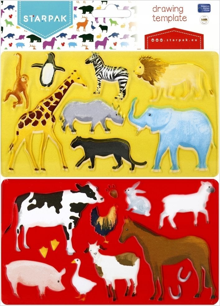 Starpak SZABLON ANIMALS 225X130 2SZT STK PBH 12/144