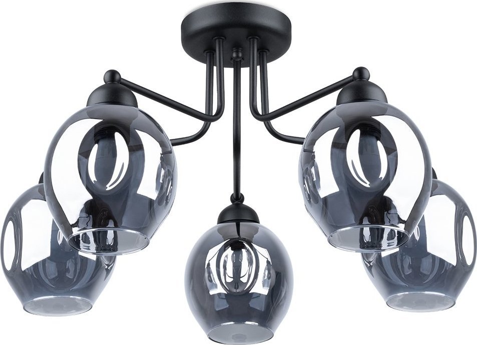 Lampa sufitowa Sollux Lighting Żyrandol Fillan 5 Czarny E27 60W Sollux Lighting