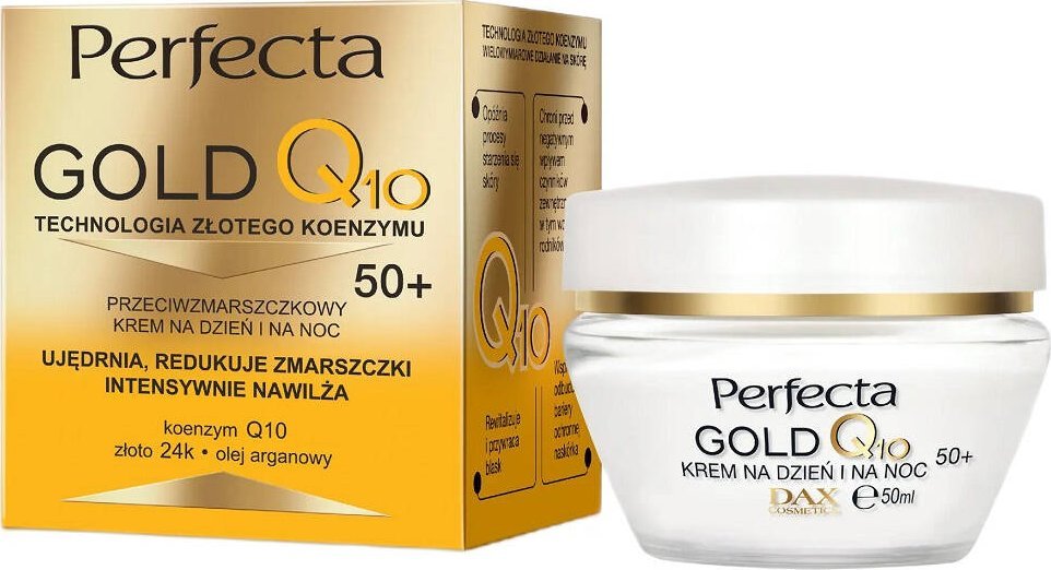 Perfecta Gold Q10 Krem do twarzy przeciwzmarszczkowy 50+ 50 ml