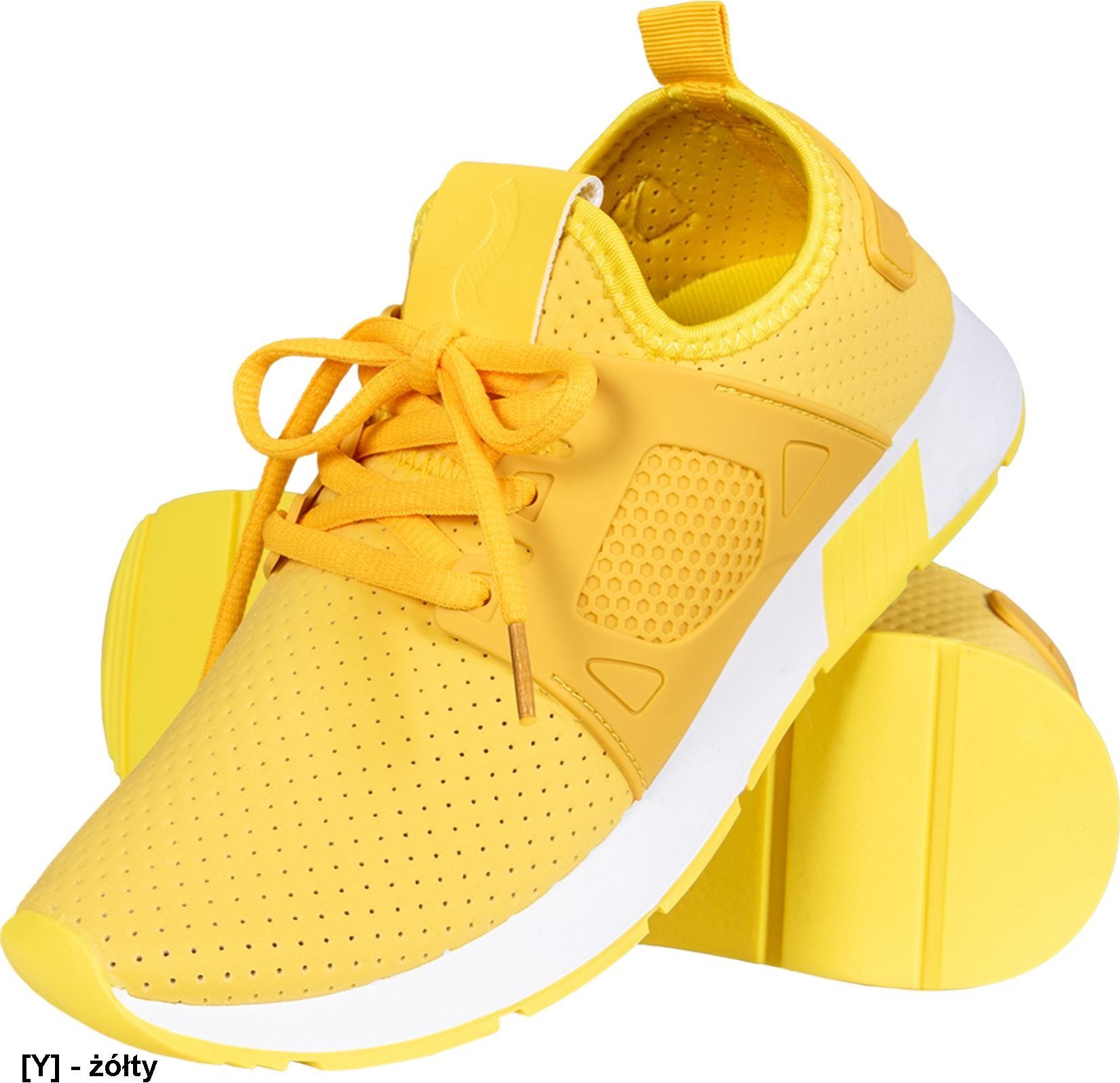 R.E.I.S. BSEMMA - lekkie półbuty sportowe EMMA wykonane z poliuretanu, podeszwa PCV - żółty 39