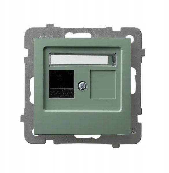 Ospel Gniazdo komputerowe pojedyncze, kat. 5e MMC zielony mat GPK-1G/K/m/84