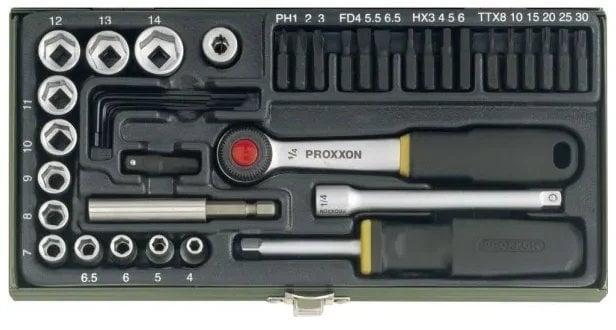 SOCKET WRENCH SET PROXXON 38PCS 23070