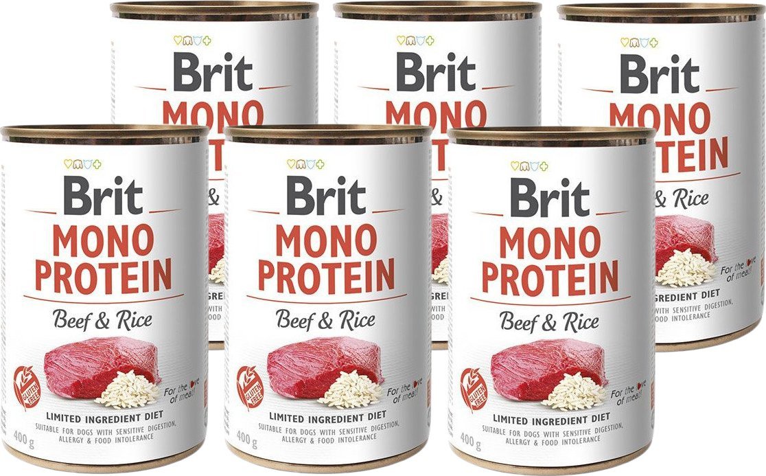 Brit BRIT MONO PROTEIN BEEF & BROWN RICE 6x400g