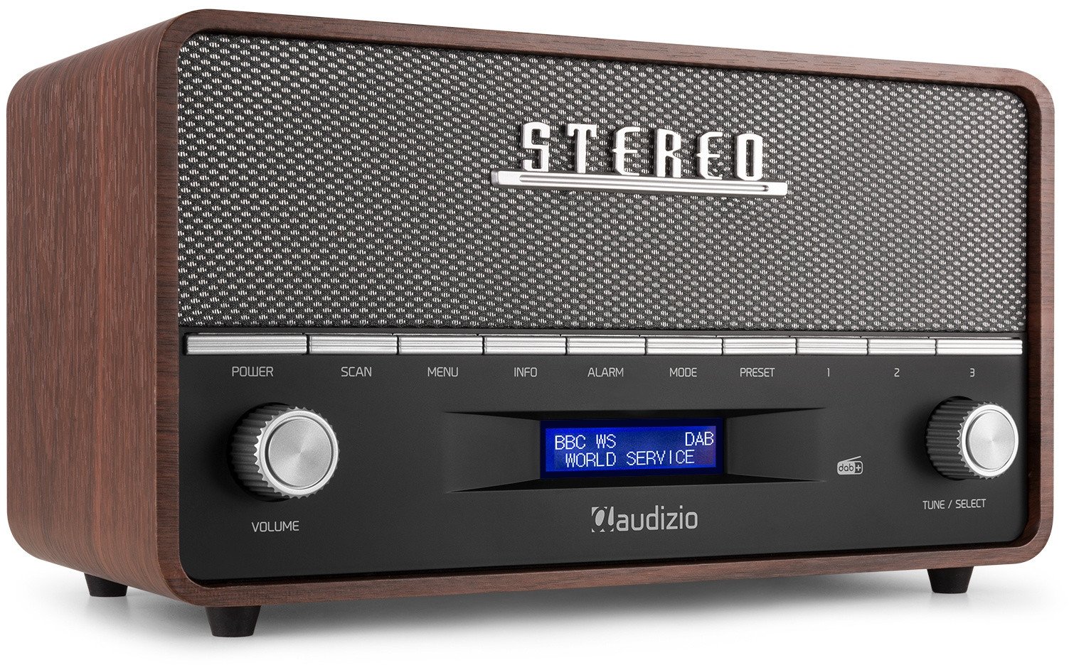Przenośne radio stereo z budzikiem Audizio Corno DAB+ FM BT szary one size