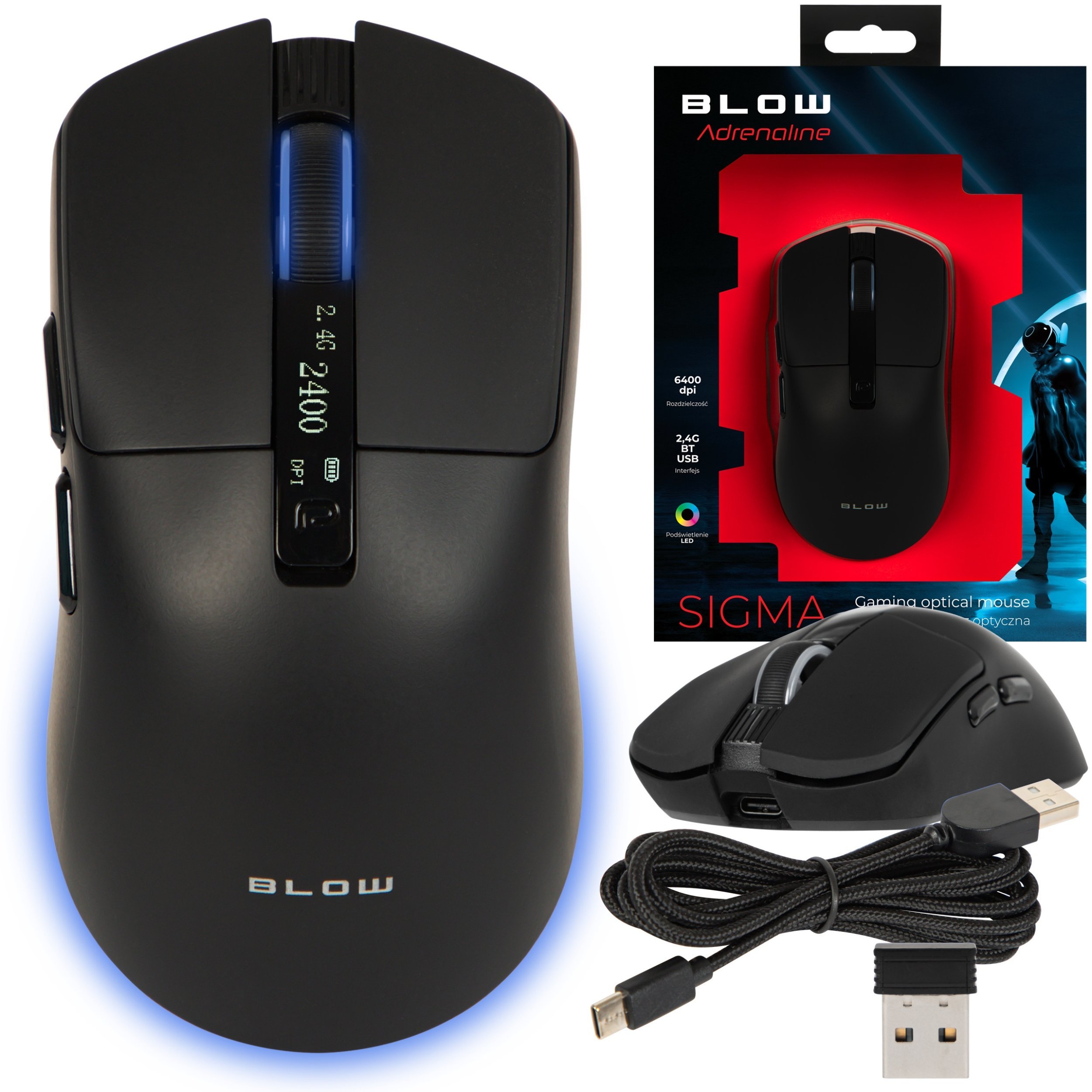84-058# Mysz optyczna blow adrenaline sigma