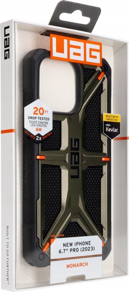 UAG Etui UAG Monarch do iPhone 15 Pro Max - zielony kevlar