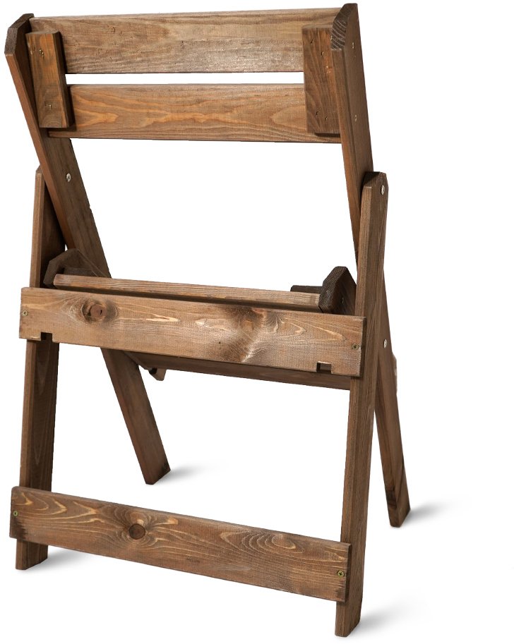 krzesło ogrodowe składane drewniane nowoczesne trwałe 55cm sosna orzech