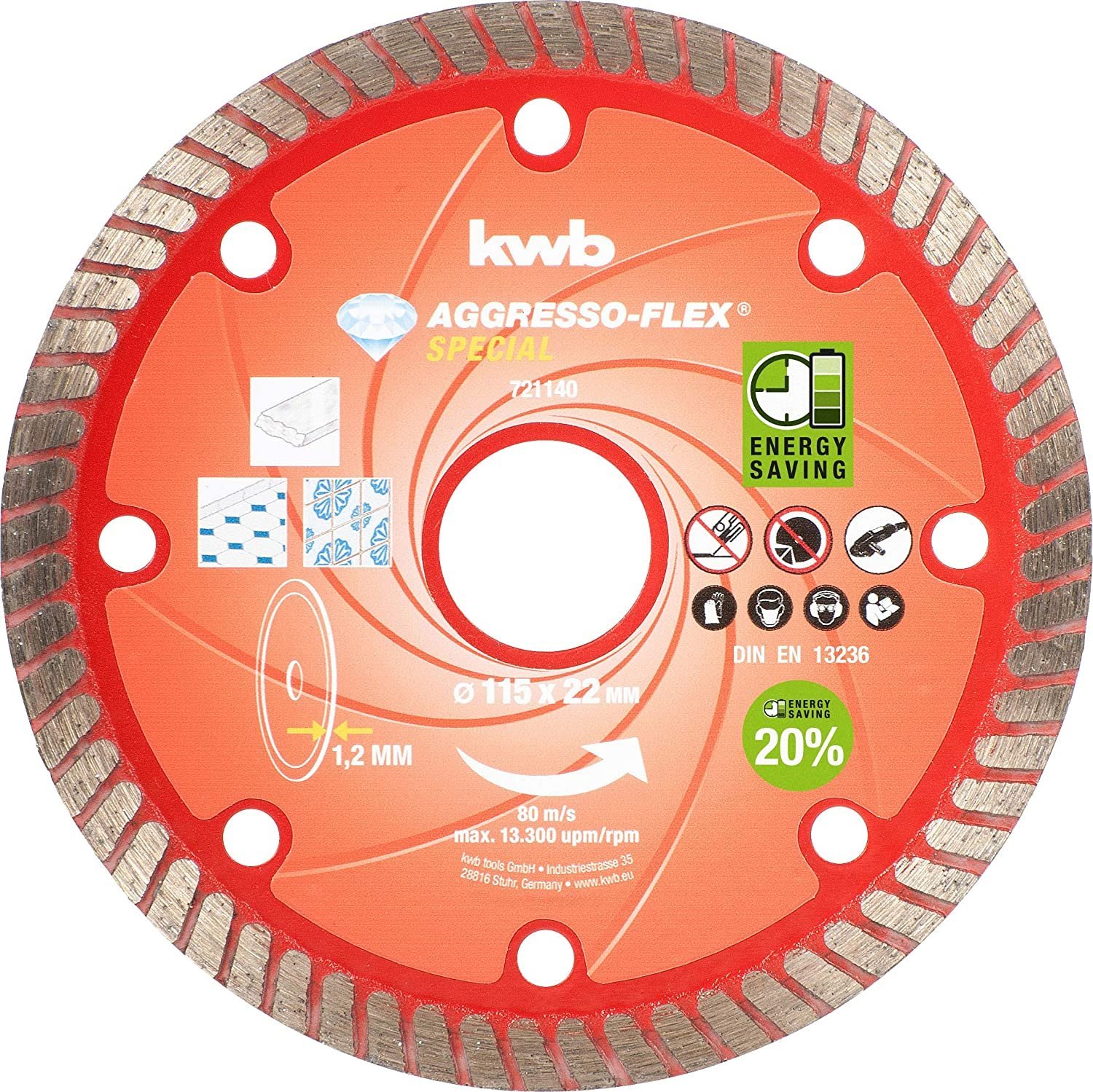 Einhell 49721140 TARCZA DIAMENTOWA DO KAMIENIA 115MM