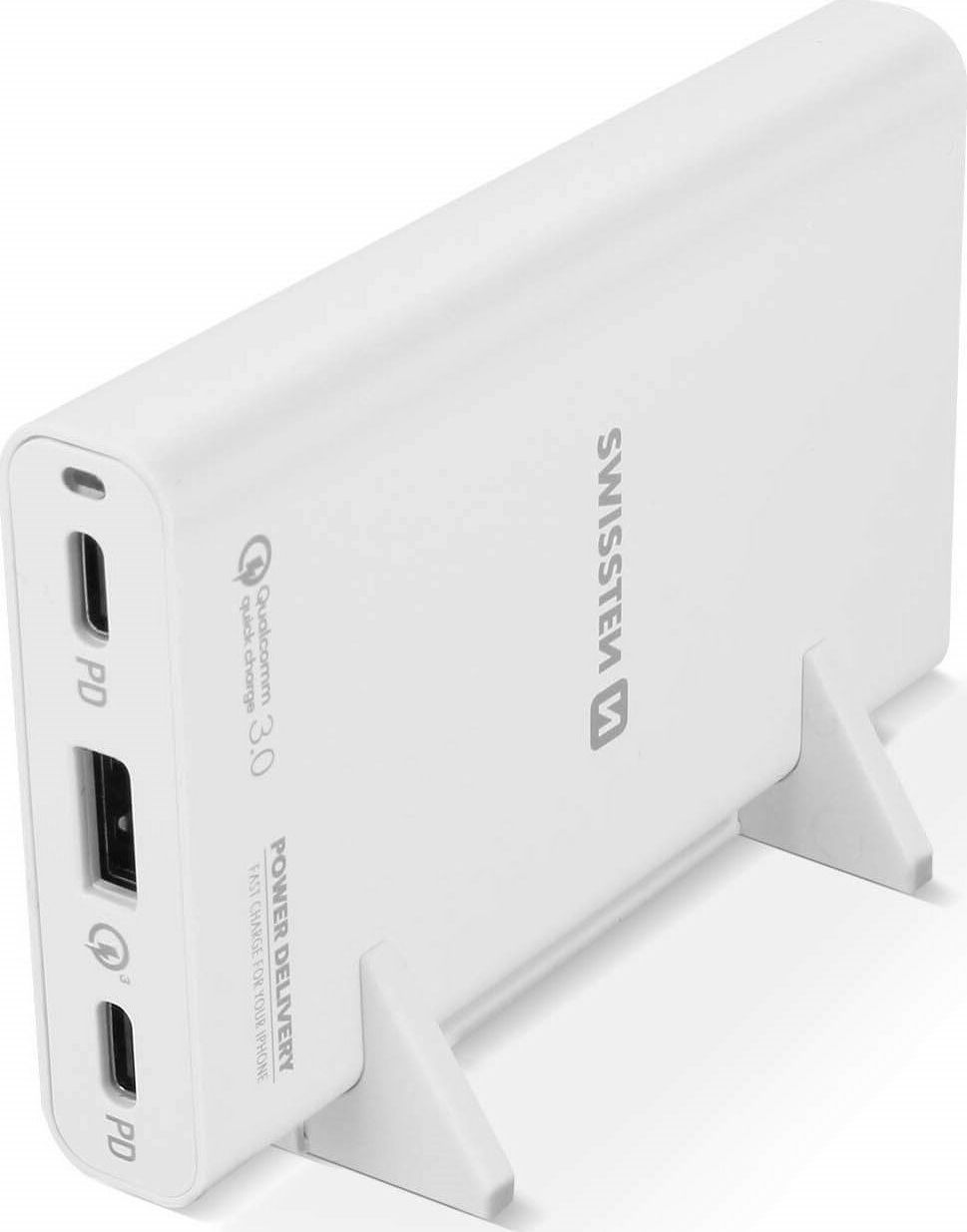 Ładowarka Swissten 1x USB-A 2x USB-C 3 A (22013345)