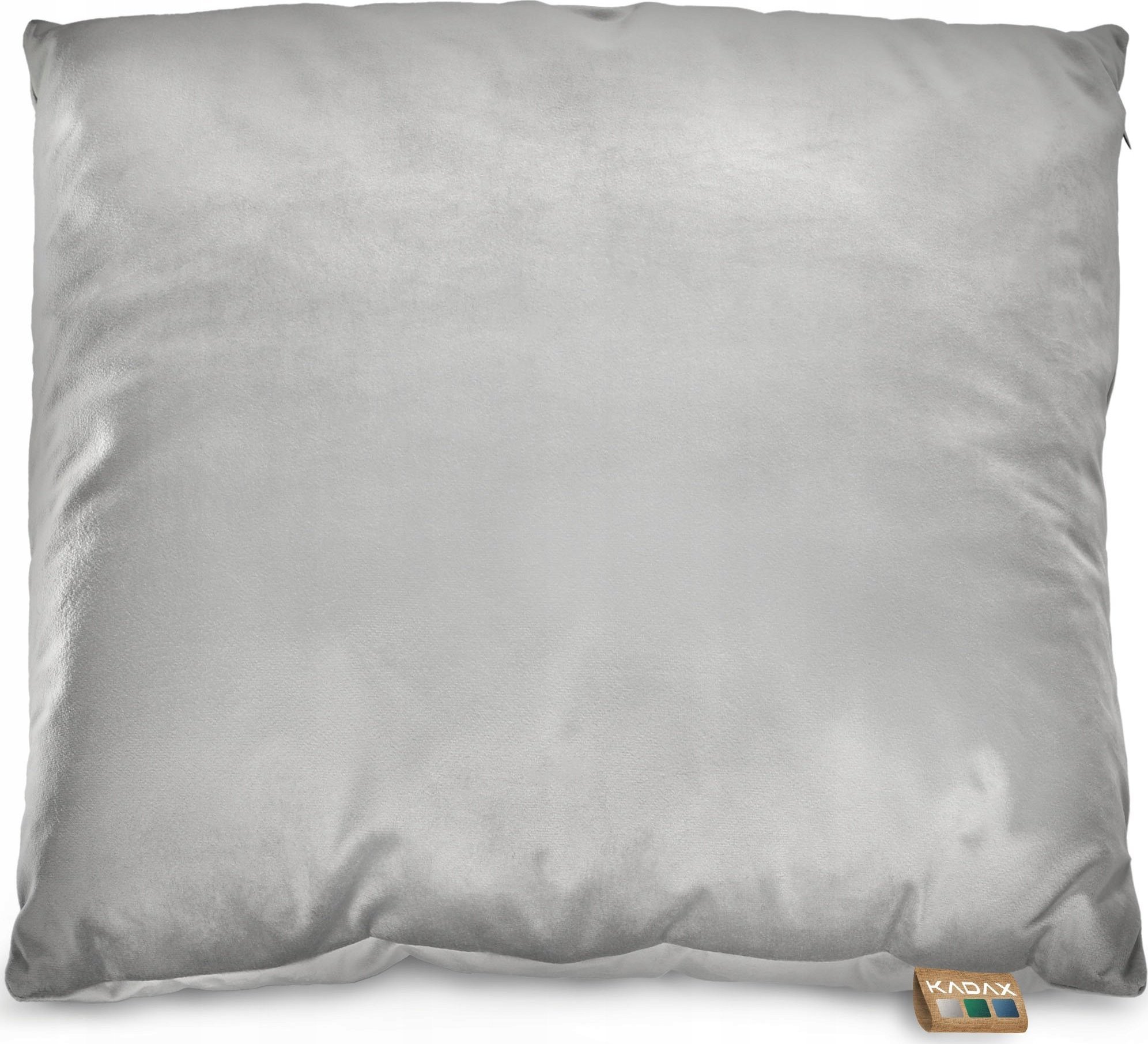 Kadax Poduszka 50x50 cm Dekoracyjna Wkład Welur Szara