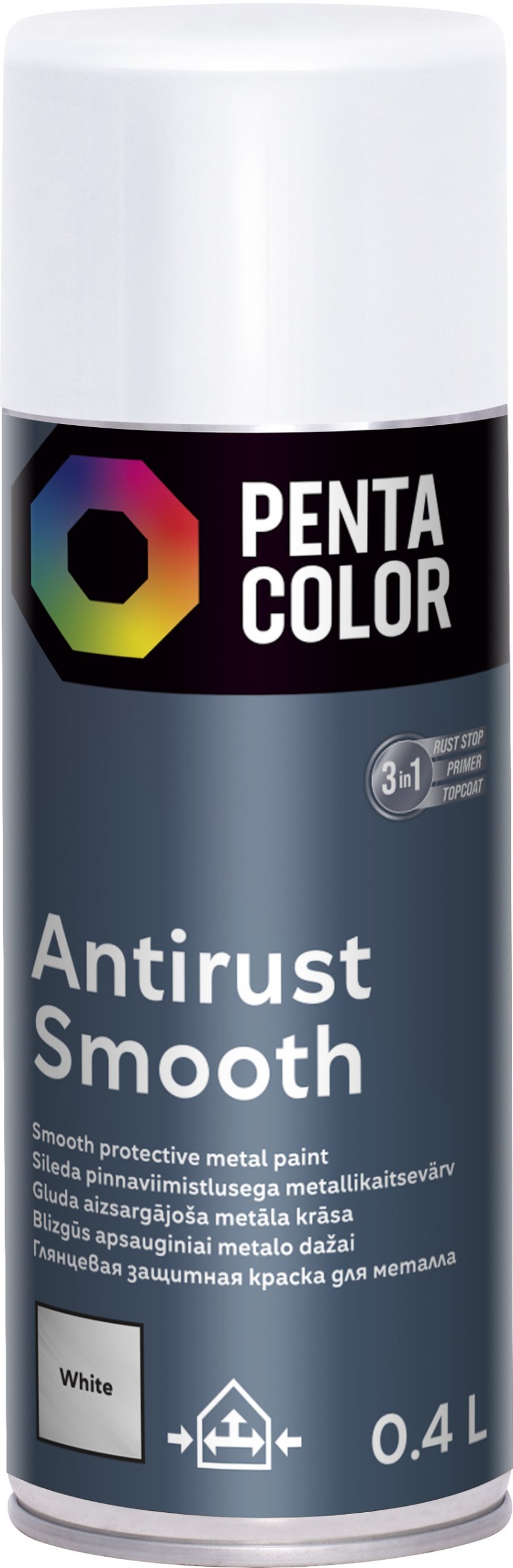 SPRAYPAINT PENTACOLOR SMOOTH WHITE 400ML