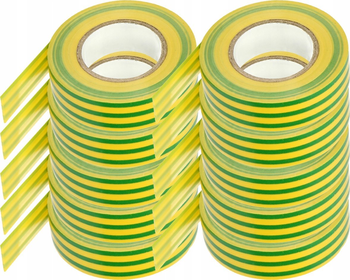 Energizer ORNO SET OF 10 INSULATING TAPES 19MM YELLOW/GREEN