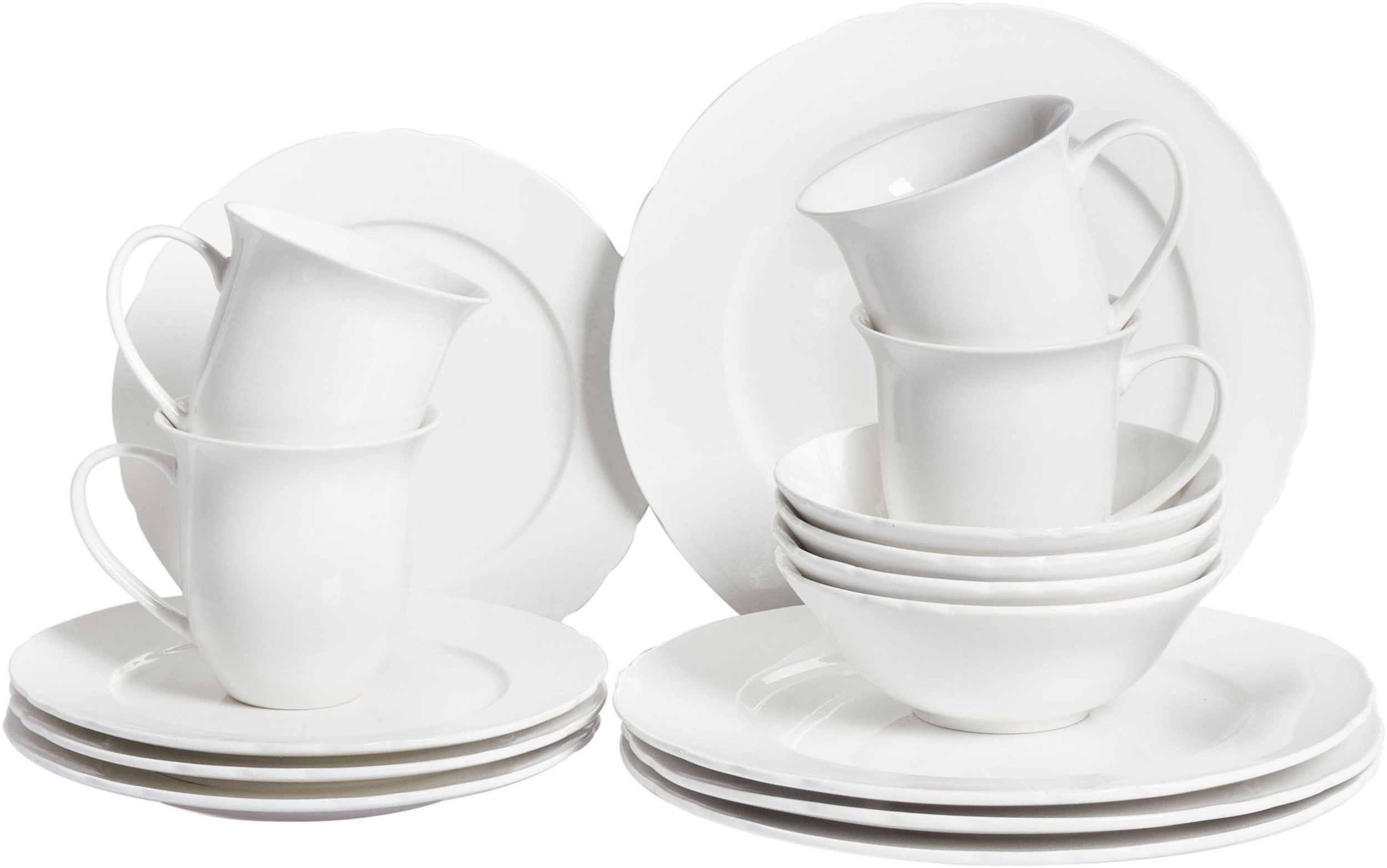 Zastawa stołowa 16-częściowa ELDERBERRY Porcelana Biały