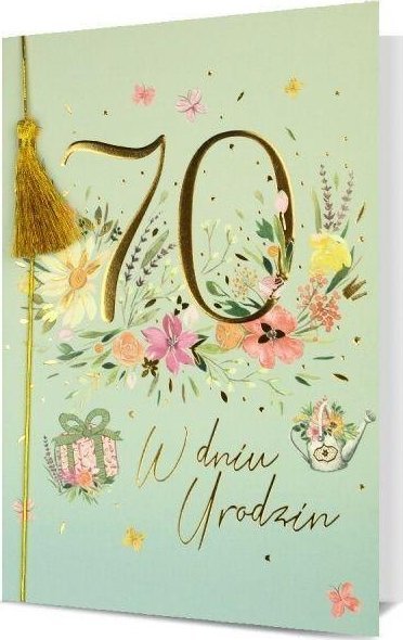 Karnet B6 Urodziny 70